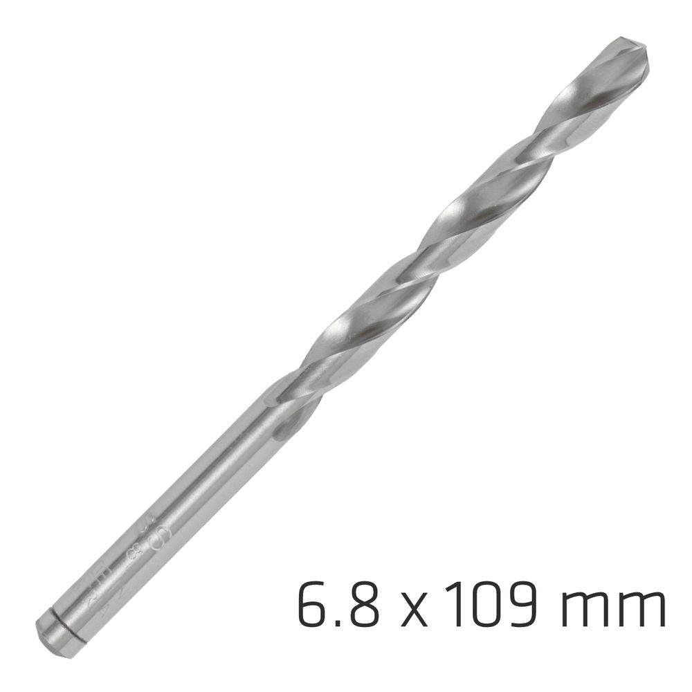 ALPEN Pro Hss 6.8mm Drill Din 338 Rn 135 Split Point Plastic Wallet