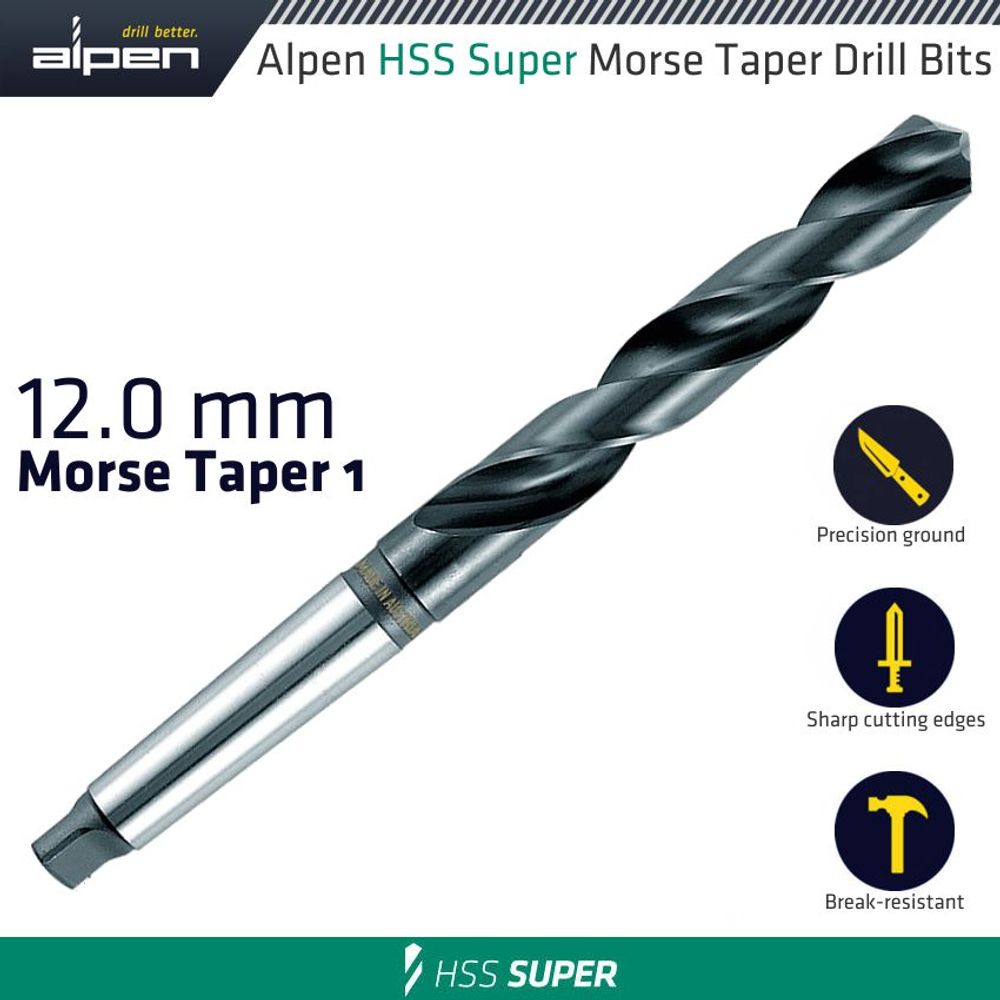 Hss Super 12mm Morse Taper 1 Shank