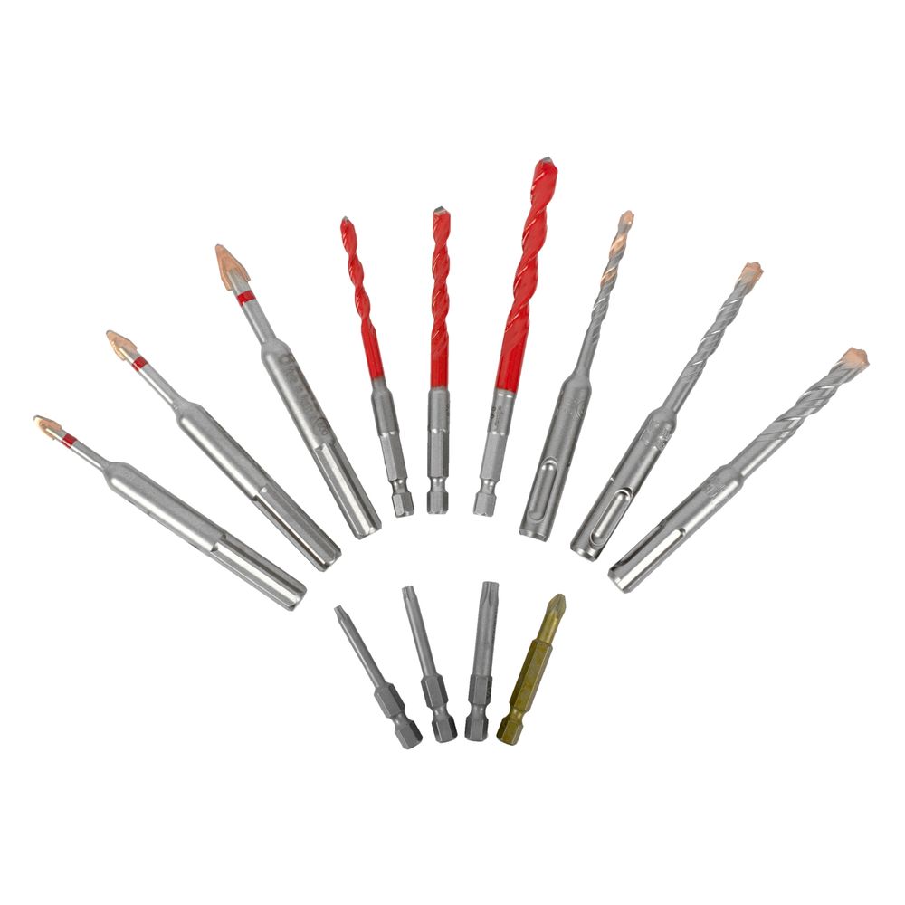Drill-screwset Kit 13 13 Pcs C Prot,multi 6-kant,sds-plus F4 ,4 Bits