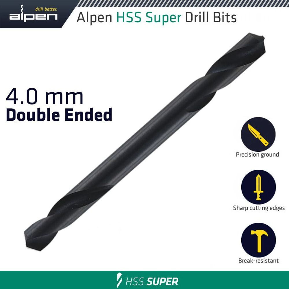 Hss Super Drill Bit Double Ended 4.0mm 1/pack
