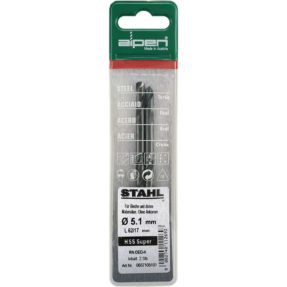 Hss Super Drill Bit Double Ended 3.25mm 2/pouch