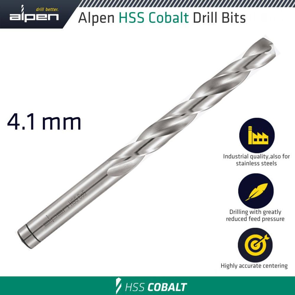 Hss Cobalt Din 338 4.1mm Bulk