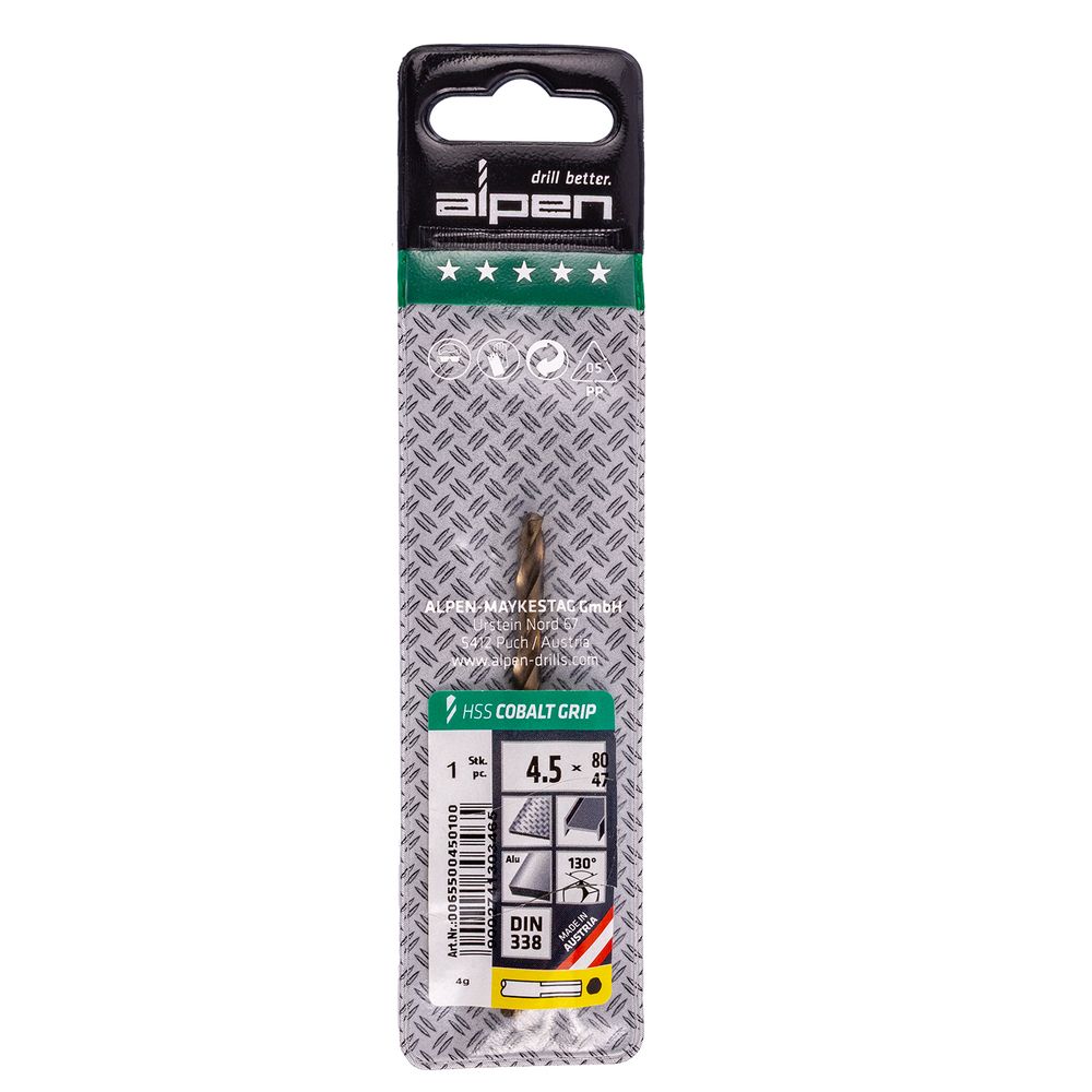 Hss Cobalt 4.5 Plw Grip 3-sided