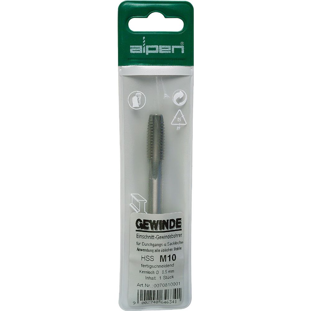 Tap 4mm Hss In Pouch 0.7mm Pitch
