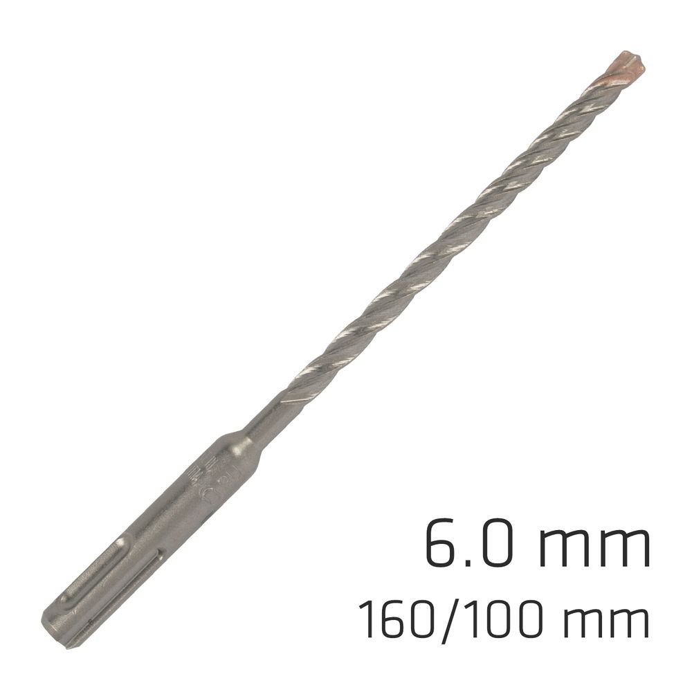 Force X 6.0 X 160/100 Sds-plus Rebar Drill Bit X4 Cutting Edges - Bulk