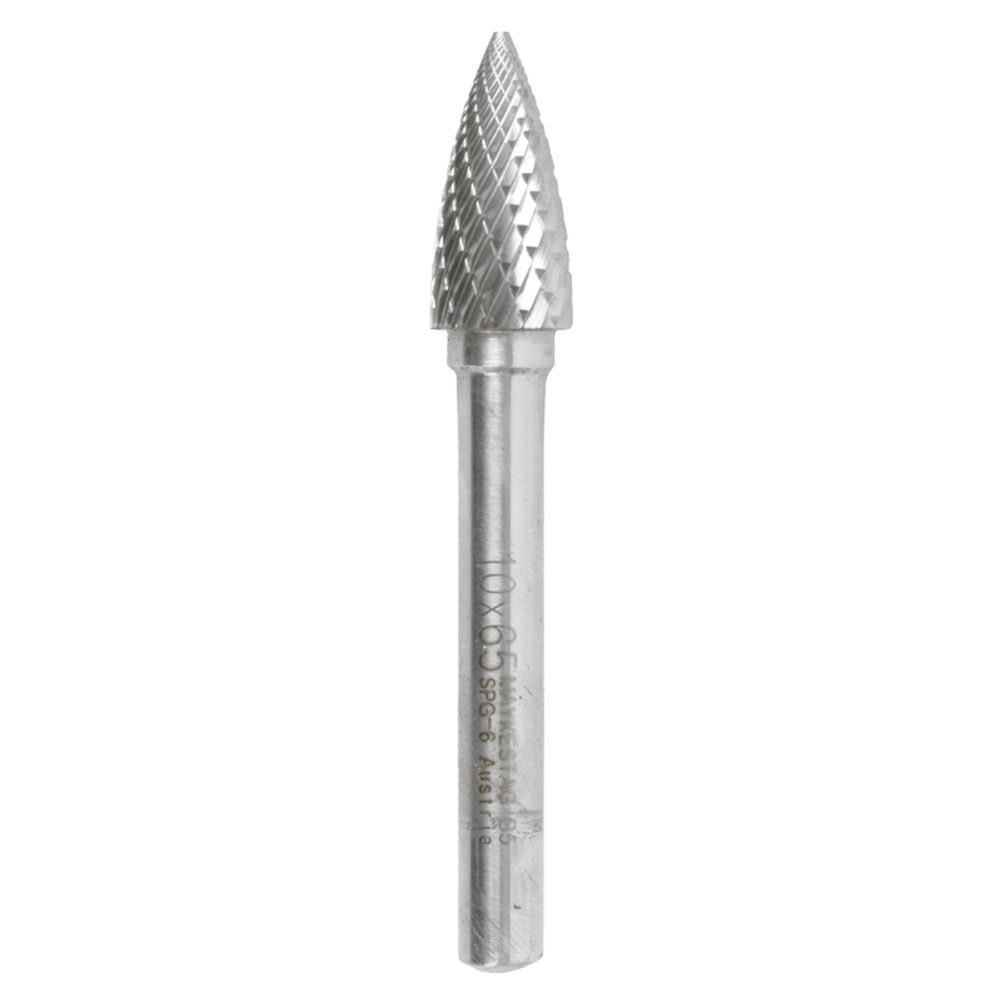 Tc Rotary Burr 10mm Arc Pointed Nose For Hard Metals