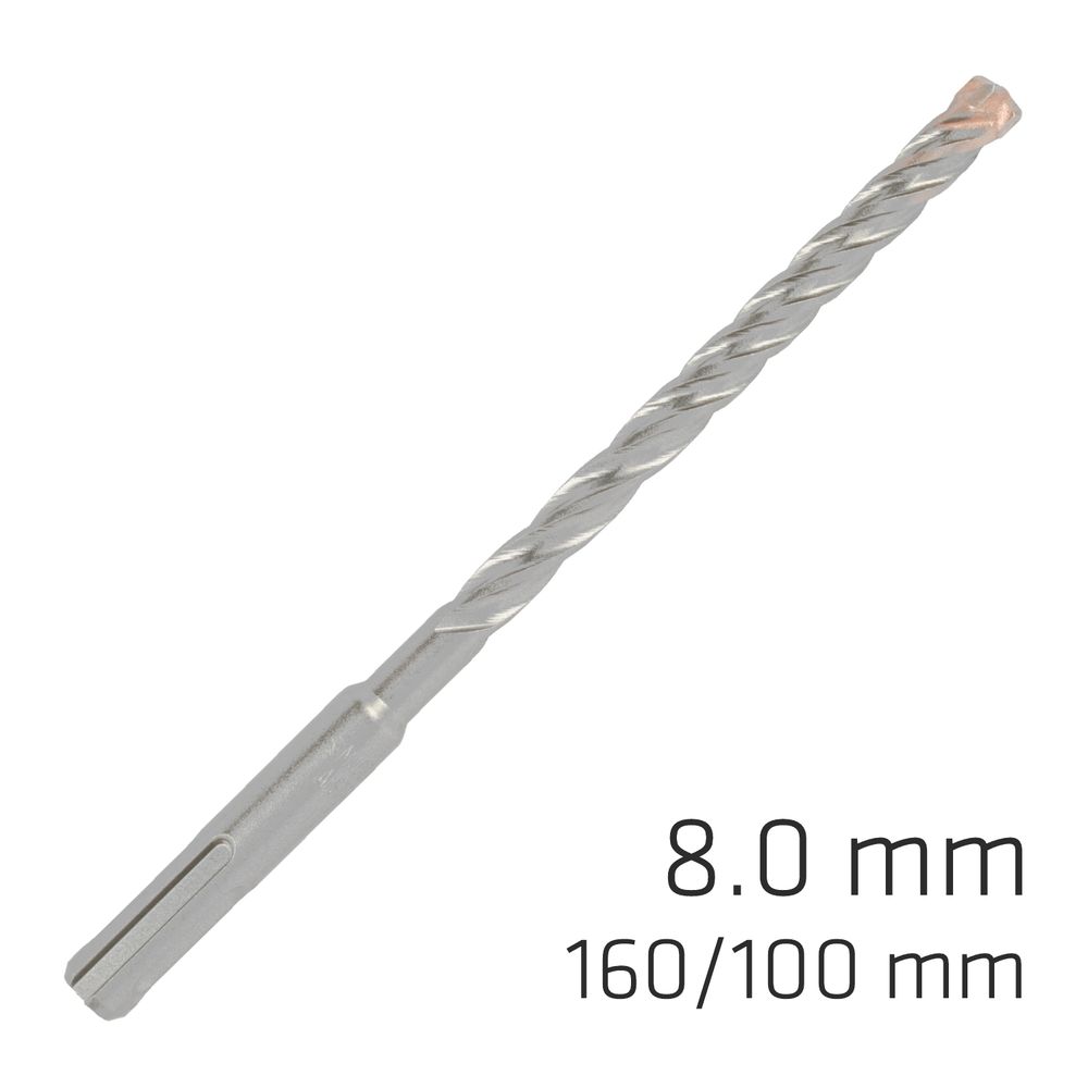 Force X 8.0 X 160/100 Sds-plus Rebar Drill Bit X4 Cutting Edges
