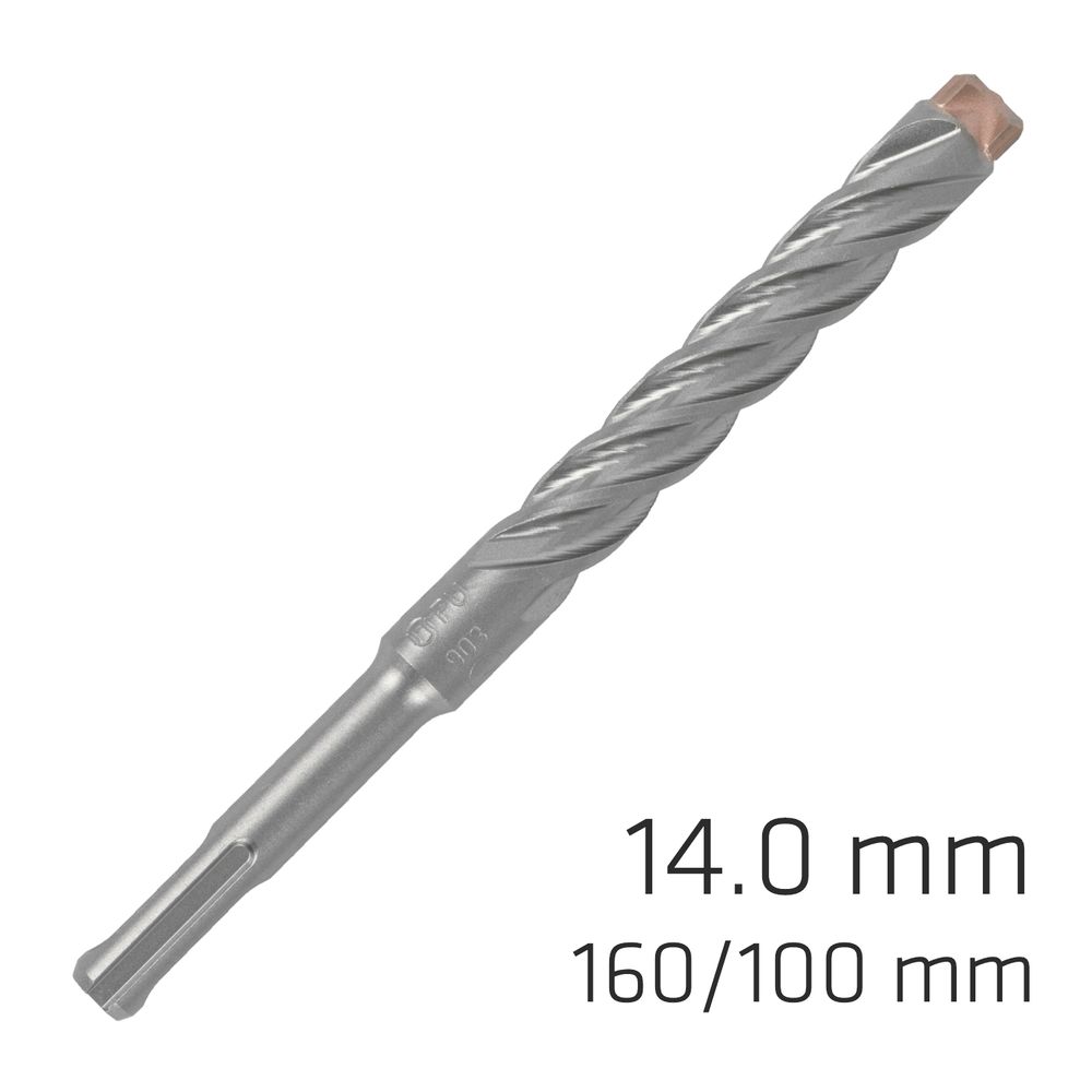 Force X 14.0 X 160/100 Sds-plus Rebar Drill Bit X4 Cutting Edges
