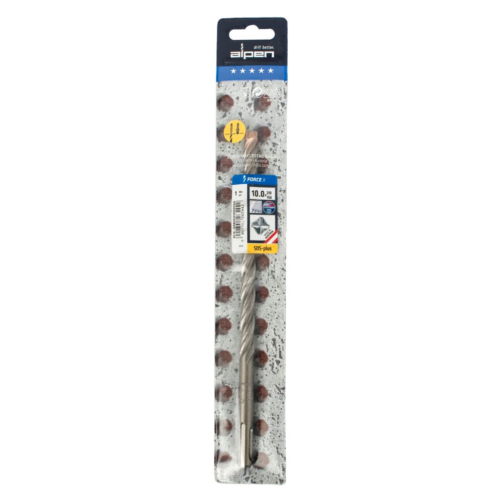 Force X 10.0 X 210/150 Sds-plus Rebar Drill Bit X4 Cutting Edges