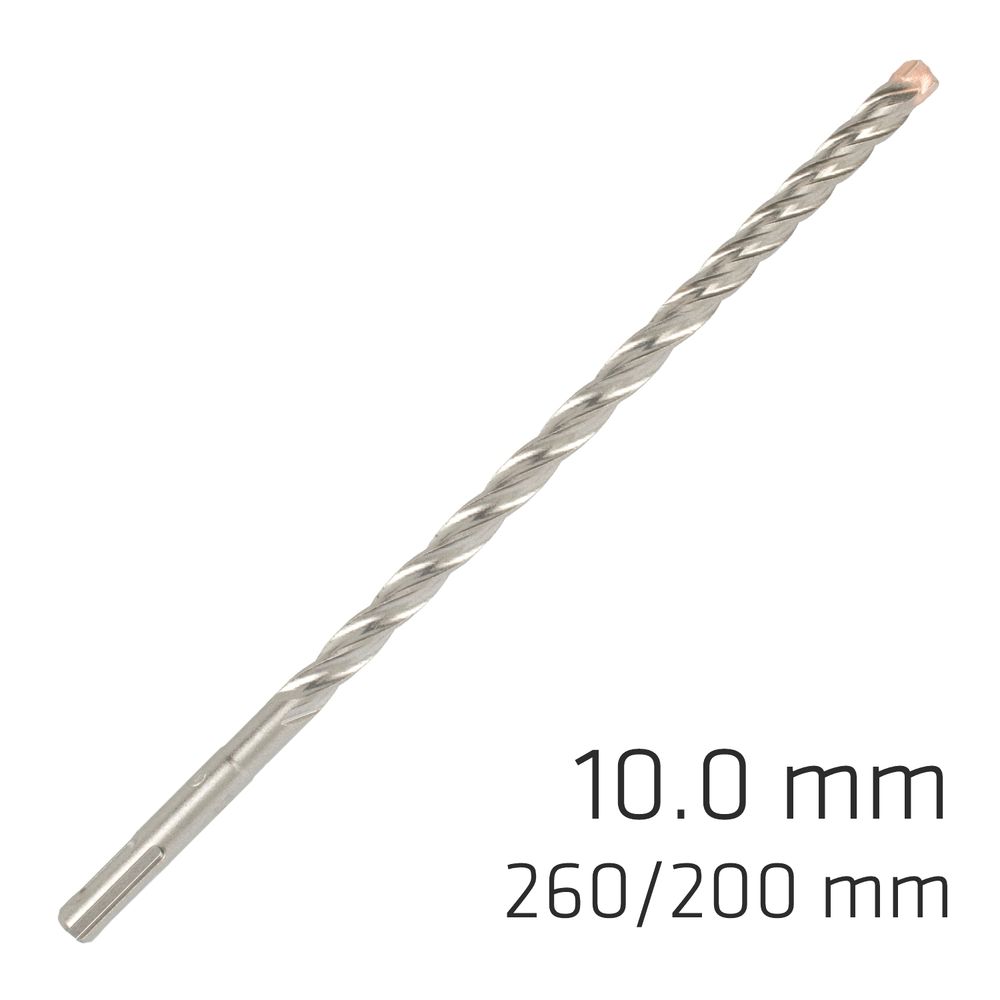 Force X 10.0 X 260/200 Sds-plus Rebar Drill Bit X4 Cutting Edges