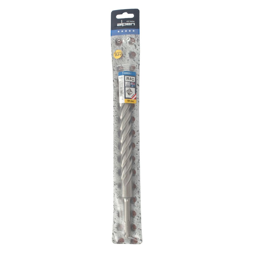 Force X 20.0 X 250/200 Sds-plus Rebar Drill Bit X4 Cutting Edges