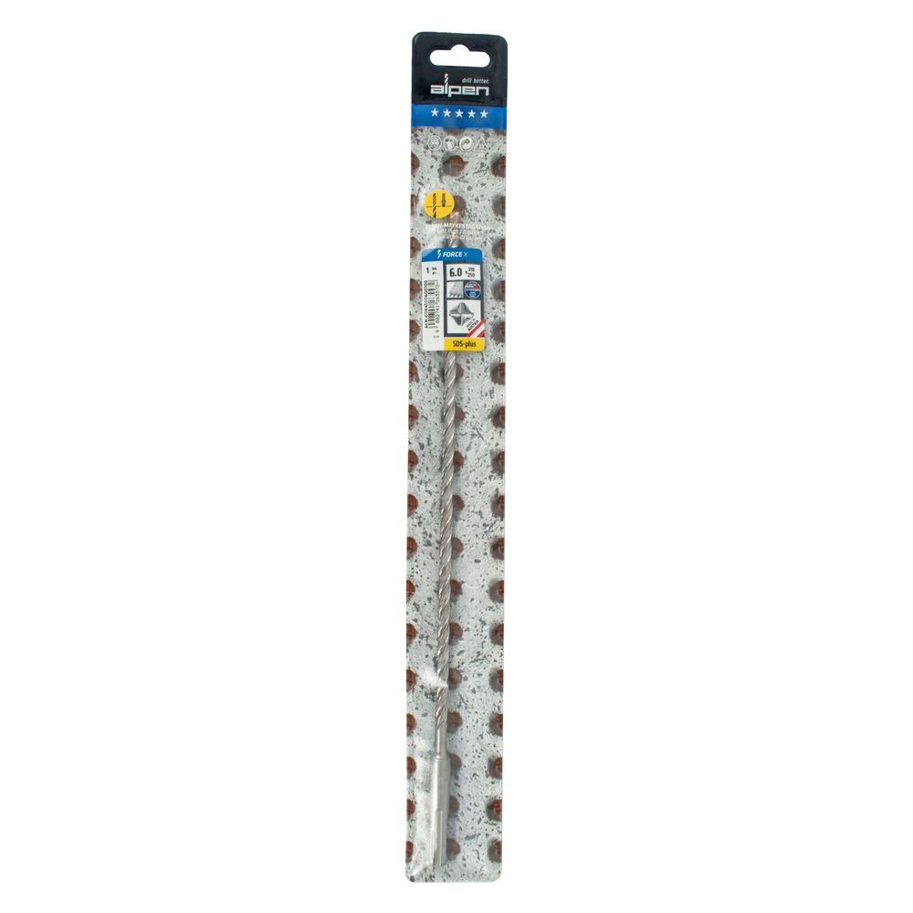 Force X 6.0 X 310/250 Sds-plus Rebar Drill Bit X4 Cutting Edges