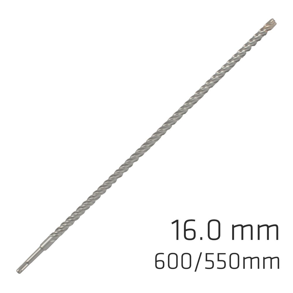 Force X 16.0 X 600/550 Sds-plus Rebar Drill Bit X4 Cutting Edges