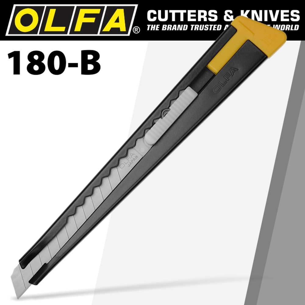 OLFA Model 180 Black Steel Snap Off Knife Cutter