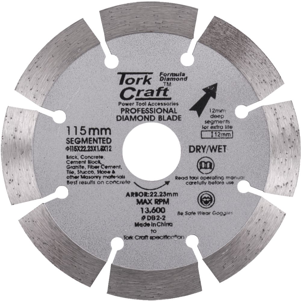 Diamond Blade Segmented 115mm With 12mm Segments
