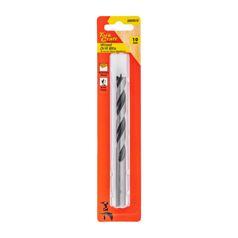 Drill Bit Wood 10.0mm X 133mm 1/card