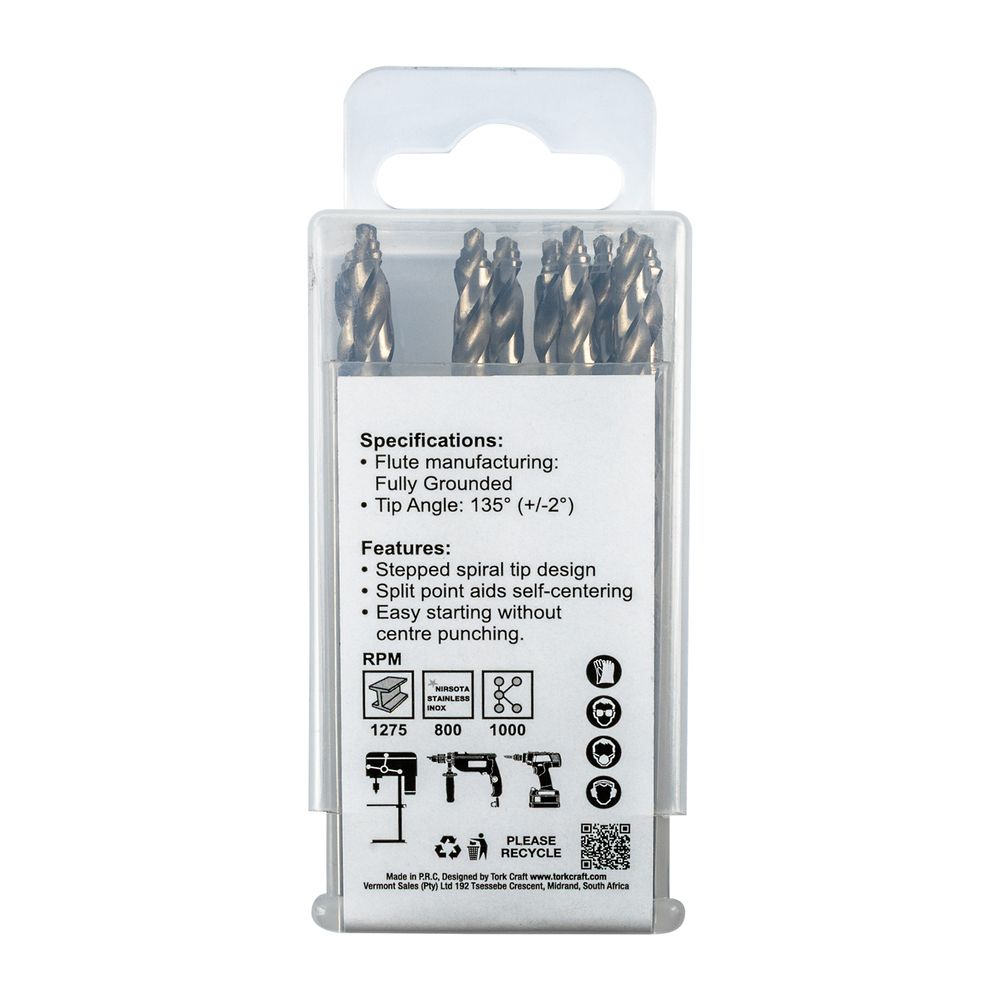 Precision-max Step Point 4.8mm Hss Drill 10 Pack