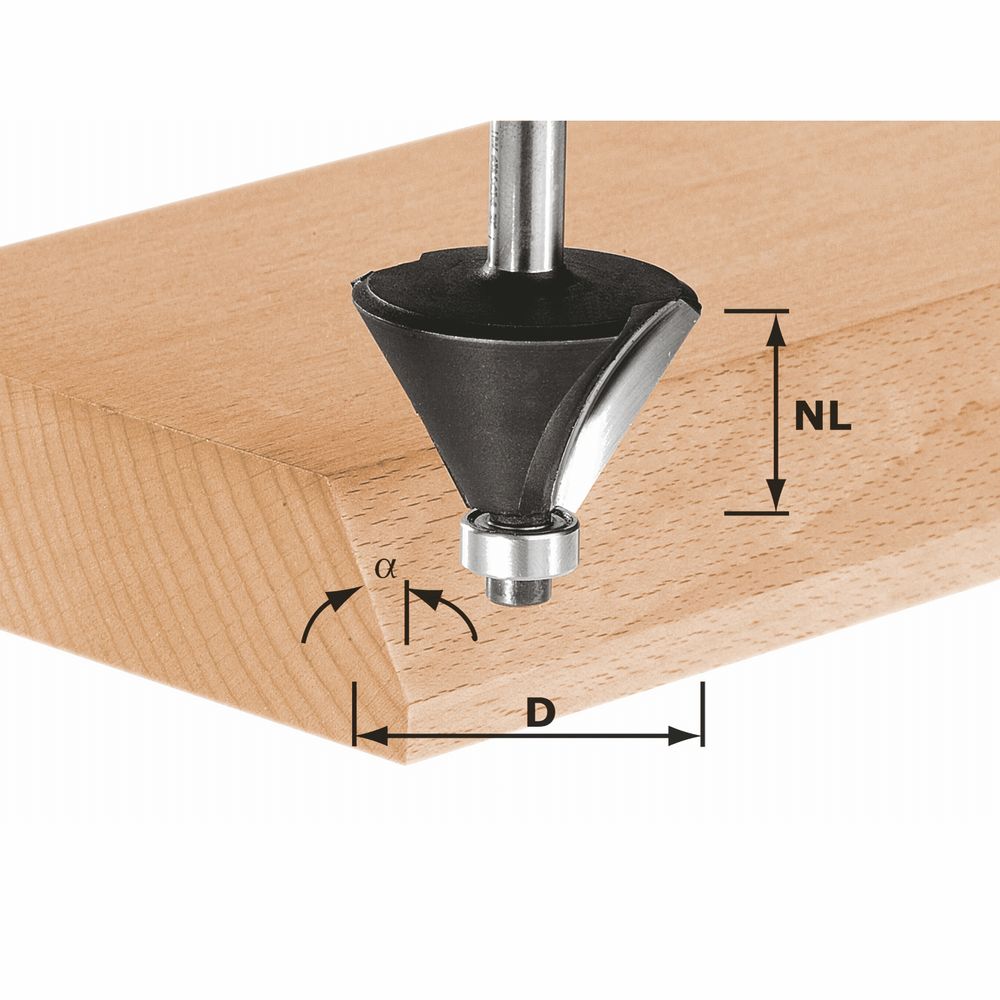 FESTOOL HW S12 D44/30/30&deg; Carbide Chamfer Cutter 44mm