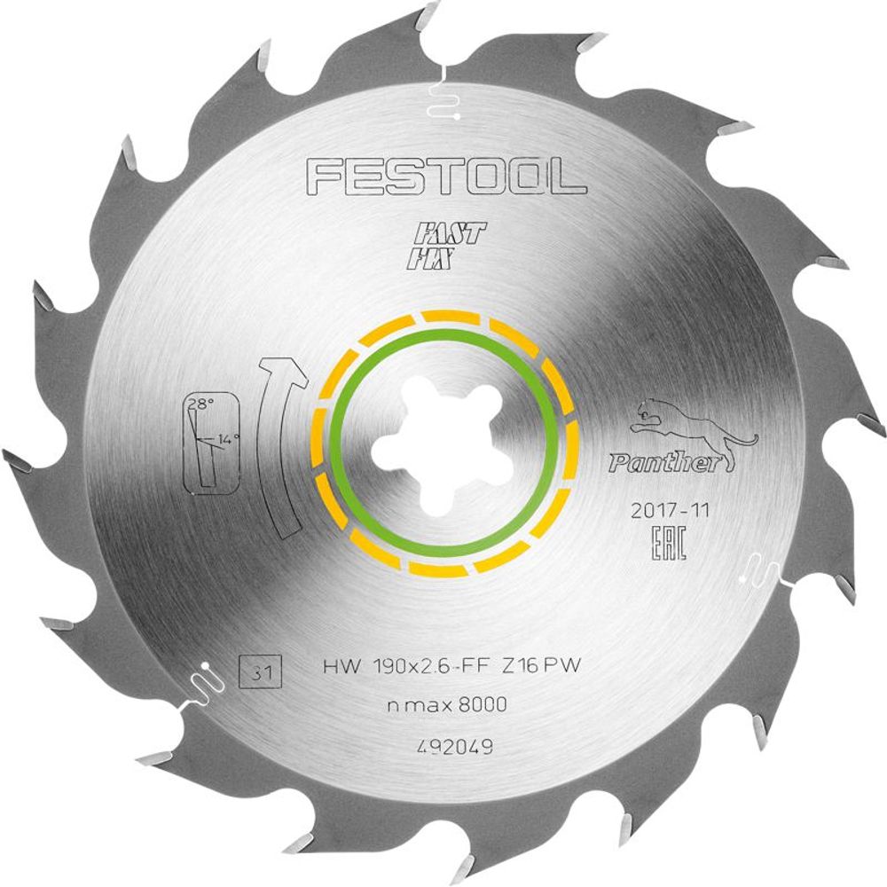 Saw Blade Hw 190x2,6 Ff Pw16