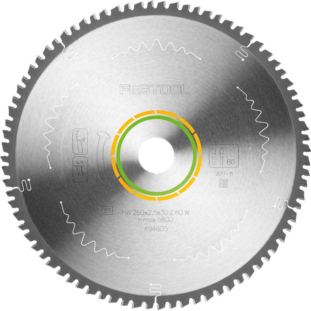 Saw Blade Hw 260x2,5x30 W80