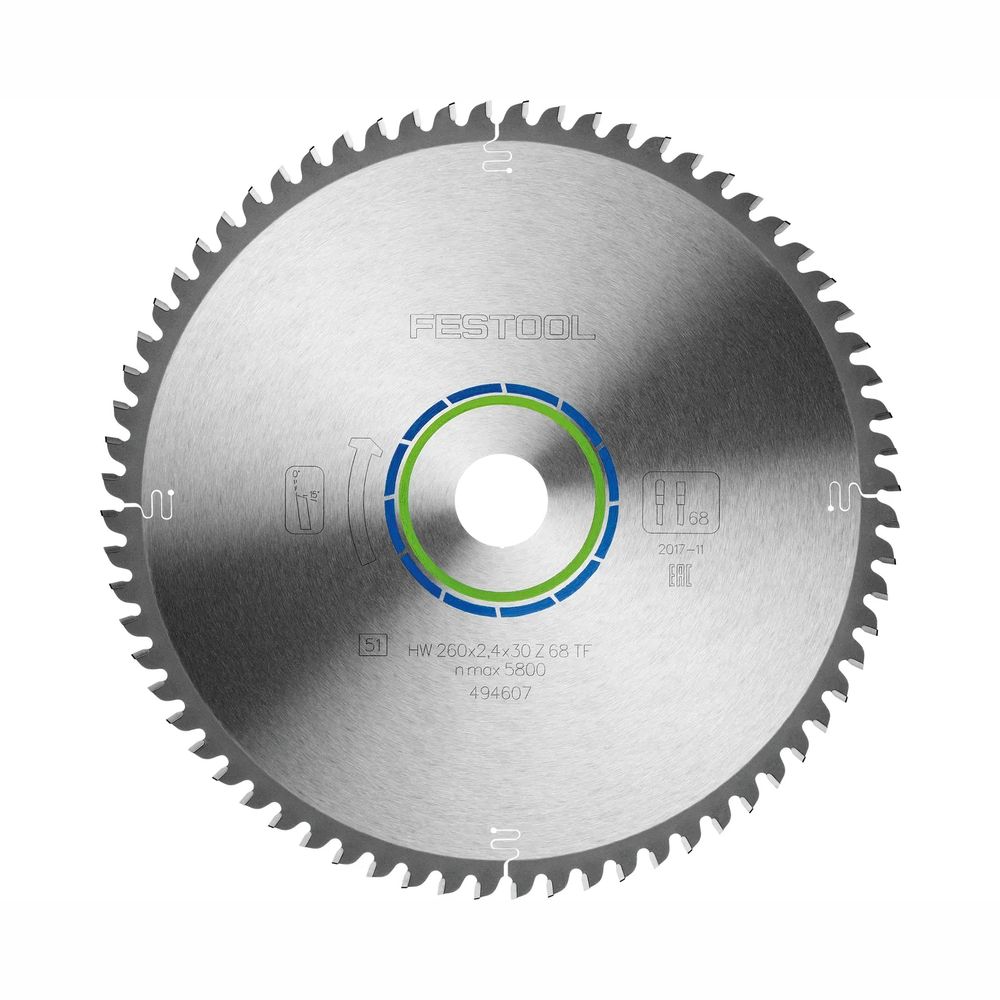 Saw Blade Hw 260 X 2,4 X 30 Tf68 Tct Circular Saw 68t