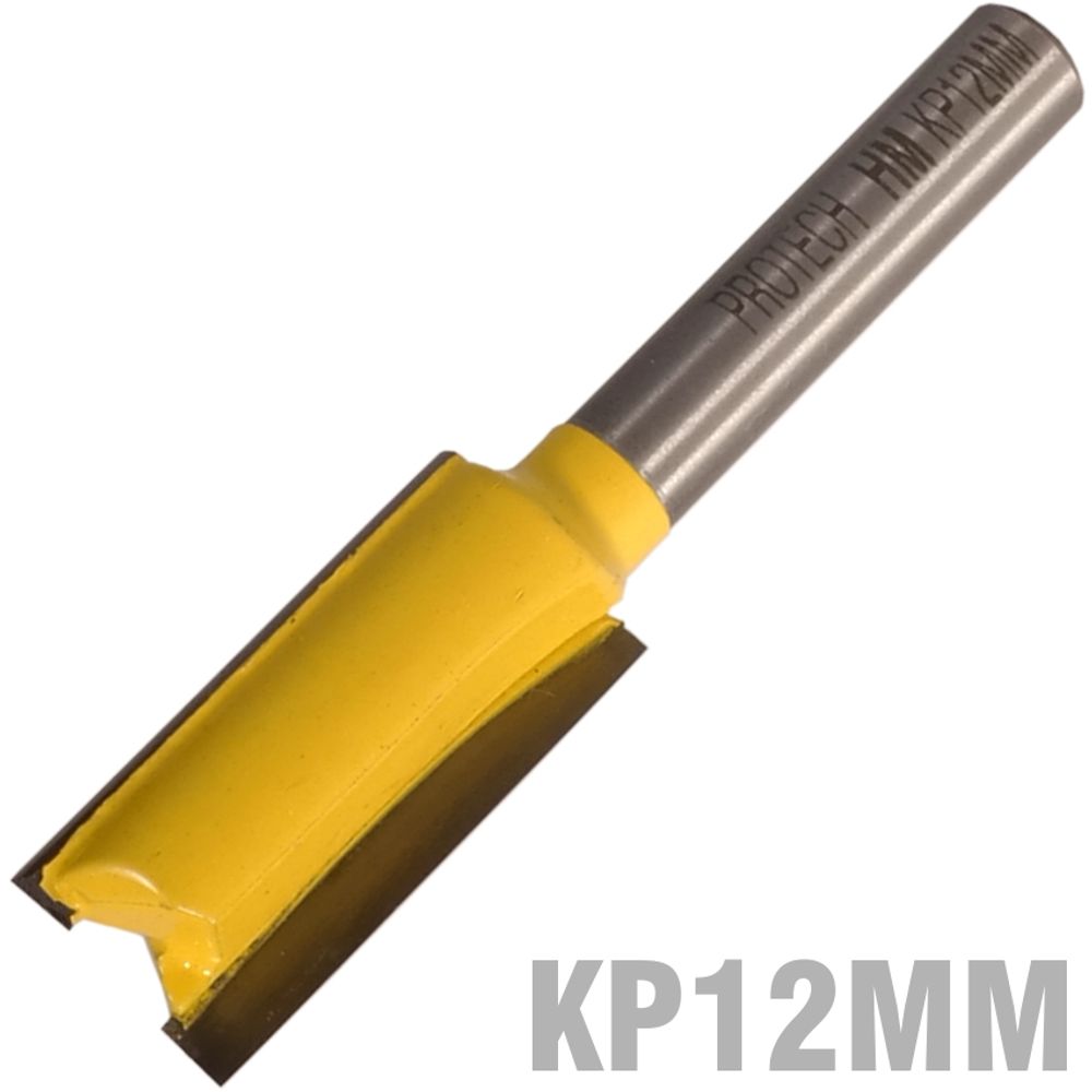 Straight Bit 12mm X 25mm Cut 2 Flute Metric 1/4' Shank