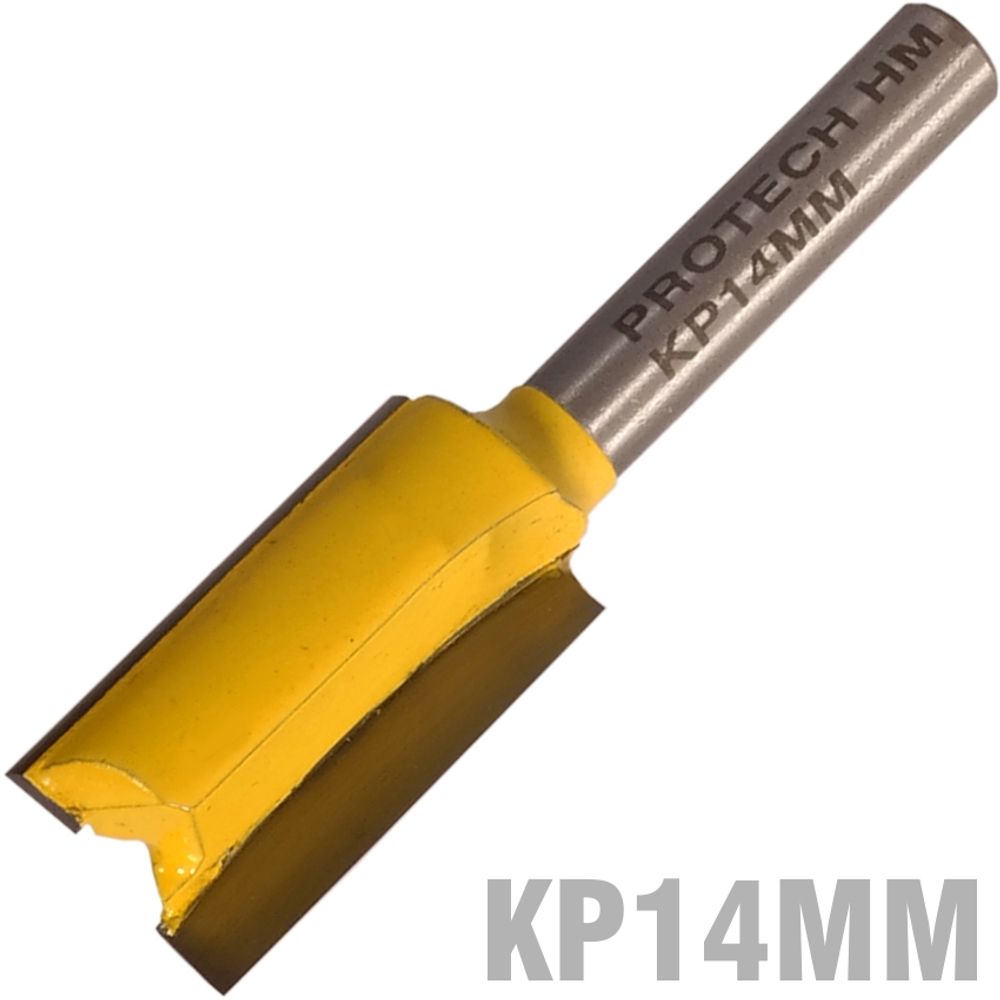 Straight Bit 14mm X 25mm Cut 2 Flute Metric 1/4' Shank