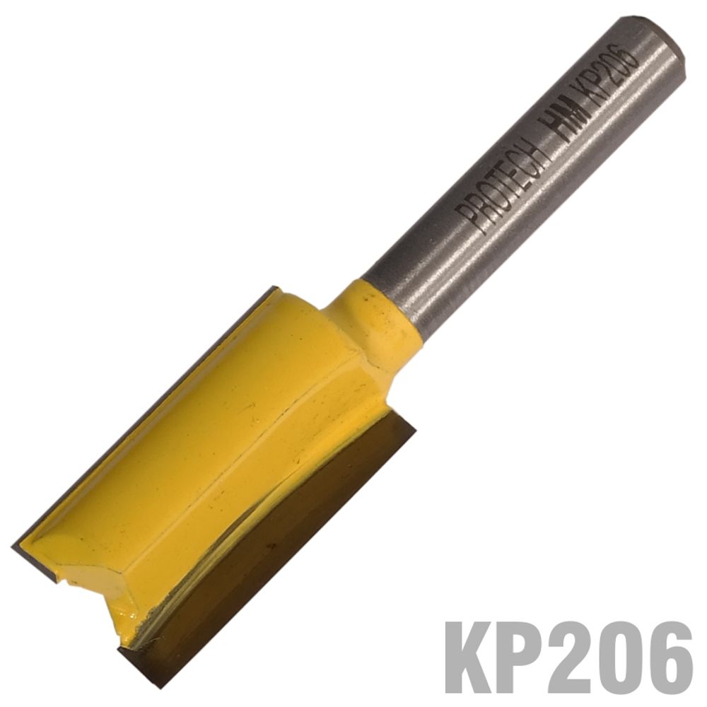Straight Bit 9/16' (14.3mm) X 1'(25.4mm) Two Flute 1/4' Shank