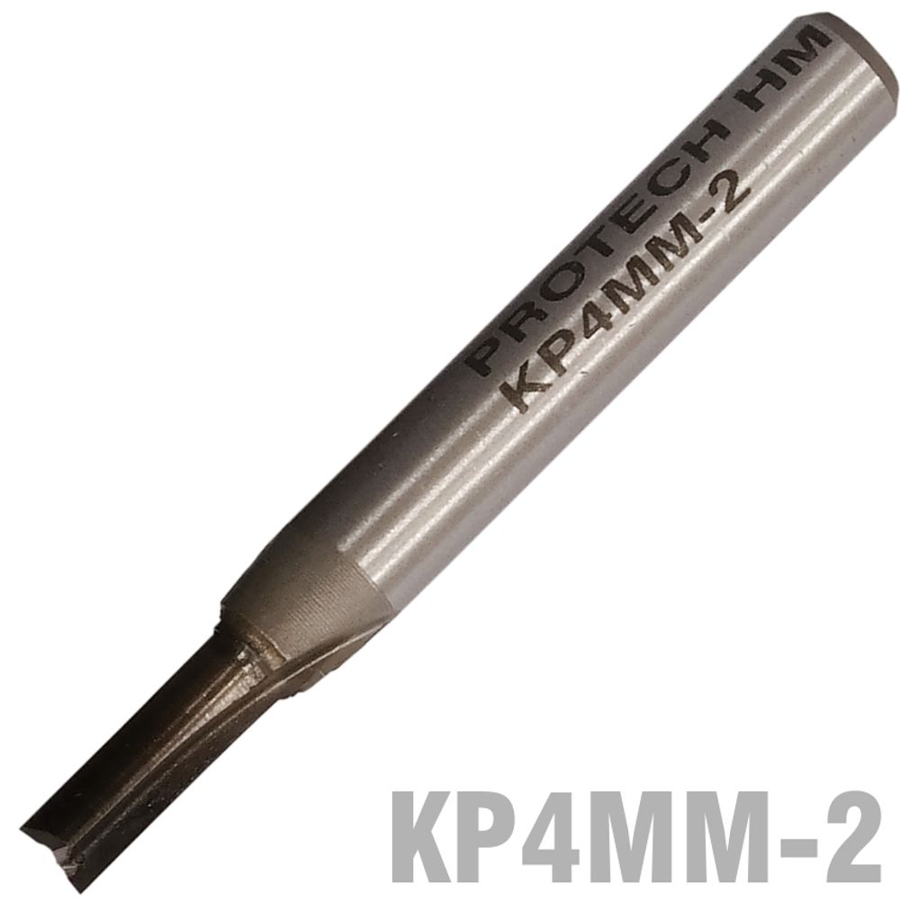 Straightbit 4mm 2 Flute Solid Carb