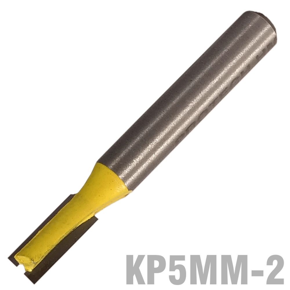 Straight Bit 5mm X 12mm Two Flute Metric 1/4' Shank