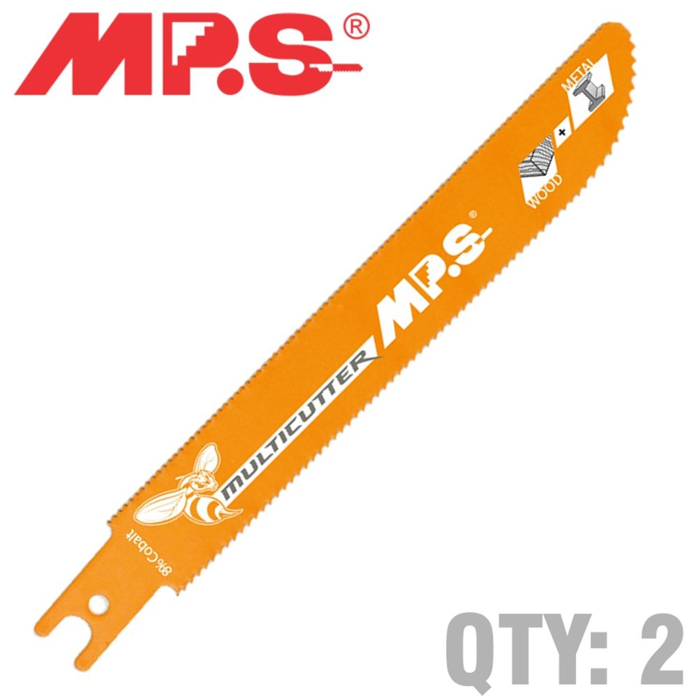 Sabre Saw Metal&s/s 150mm Multicutter U-shank 14&18tpi 2/pk