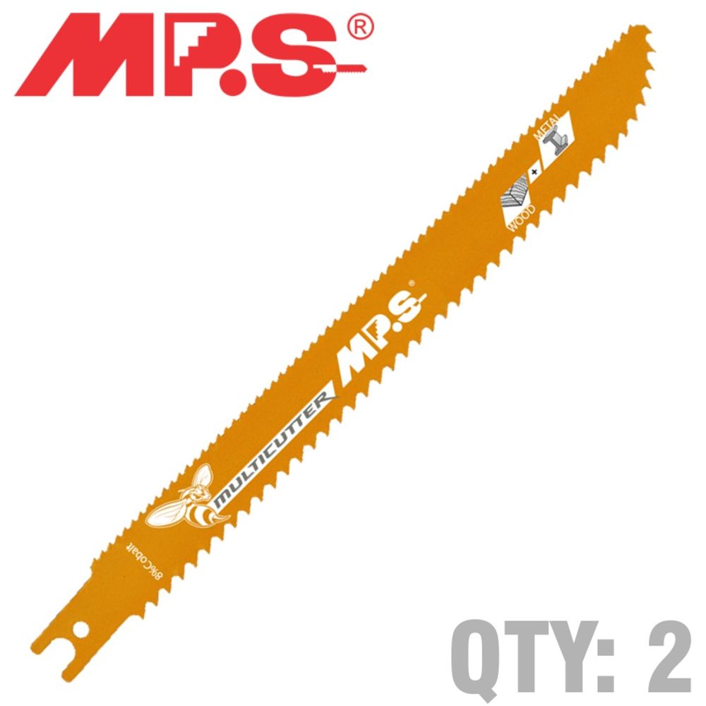 Sabre Saw Softwood 200mm Multicutter U-shank 6&10tpi 2/pk