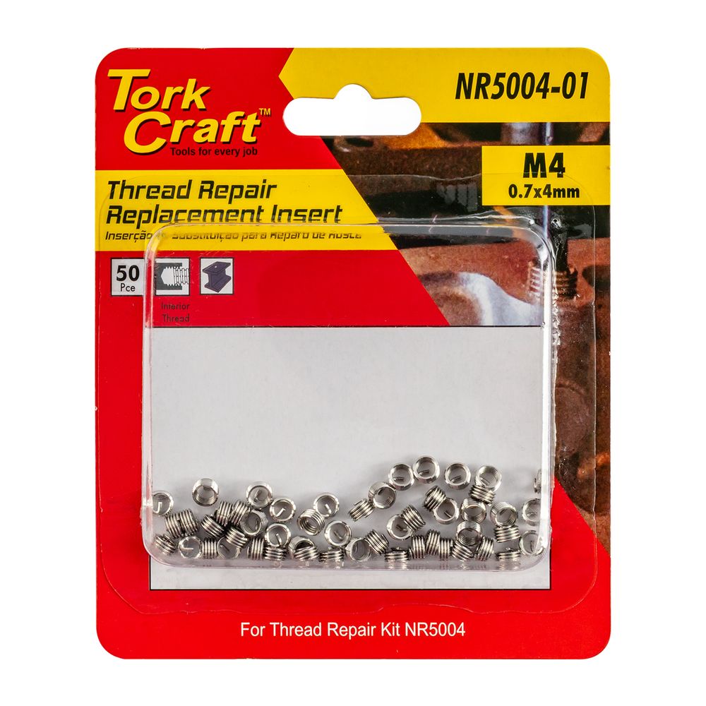 Thread Repair M4 X 0.7 X 4mm Repl Inserts For Nr5004 50pcs