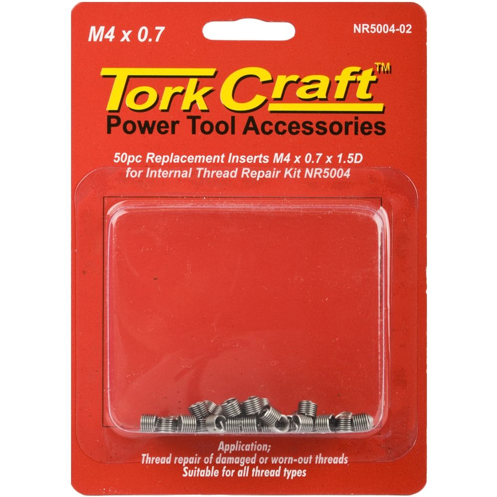 Thread Repair Kit M4 X 0.7 X1.5d Repl. Inserts For Nr5004