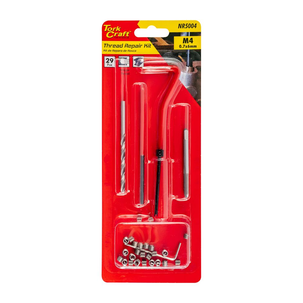 Thread Repair Kit 29pc M4 X 0.7 X 6mm Carded