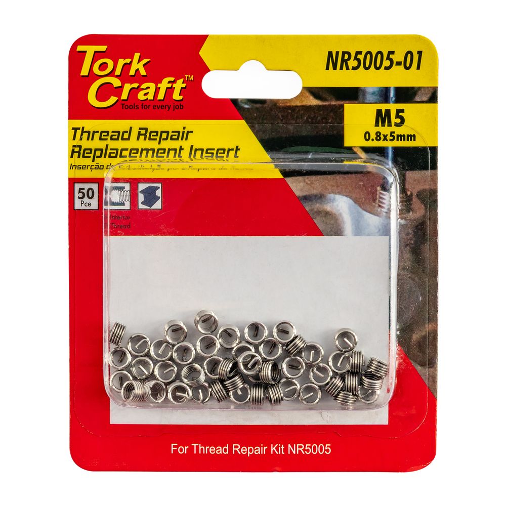 Thread Repair M5 X 0.8 X 5mm Repl Inserts For Nr5005 50pcs