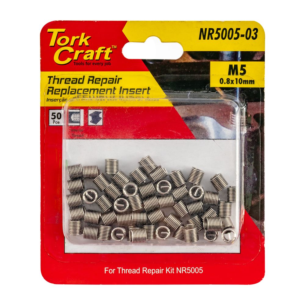 Thread Repair M5 X 0.8 X 10mm Repl Inserts For Nr5005 50pcs