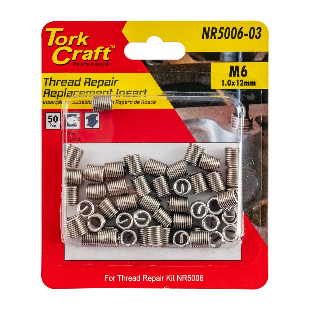 Thread Repair M6 X 1.0 X 12mm Repl Inserts For Nr5006 50pcs