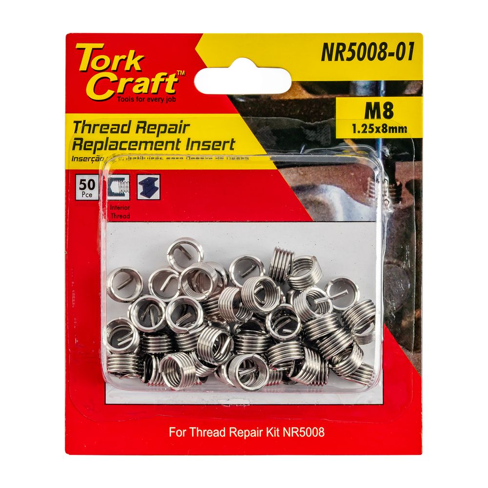 Thread Repair M8 X 1.25 X 8mm Repl Inserts For Nr5008 50pcs
