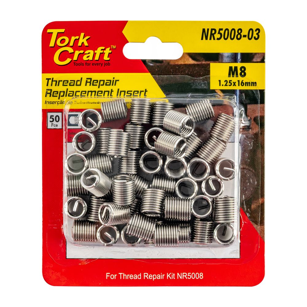 Thread Repair M8 X 1.25 X 16mm Repl Inserts For Nr5008 50pcs