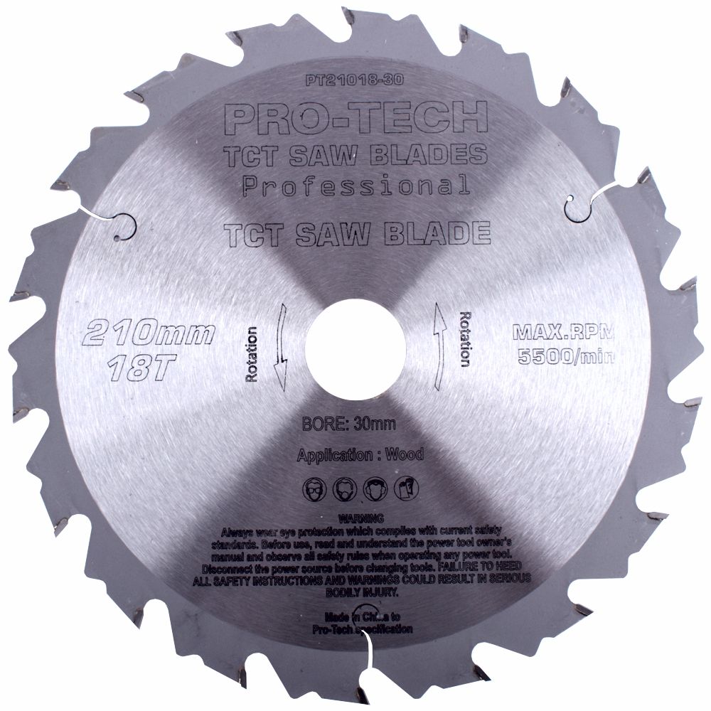 Saw Blade Tct 210x2.4x30x18t Wood Prof. PRO-TECH Fes. Ts75