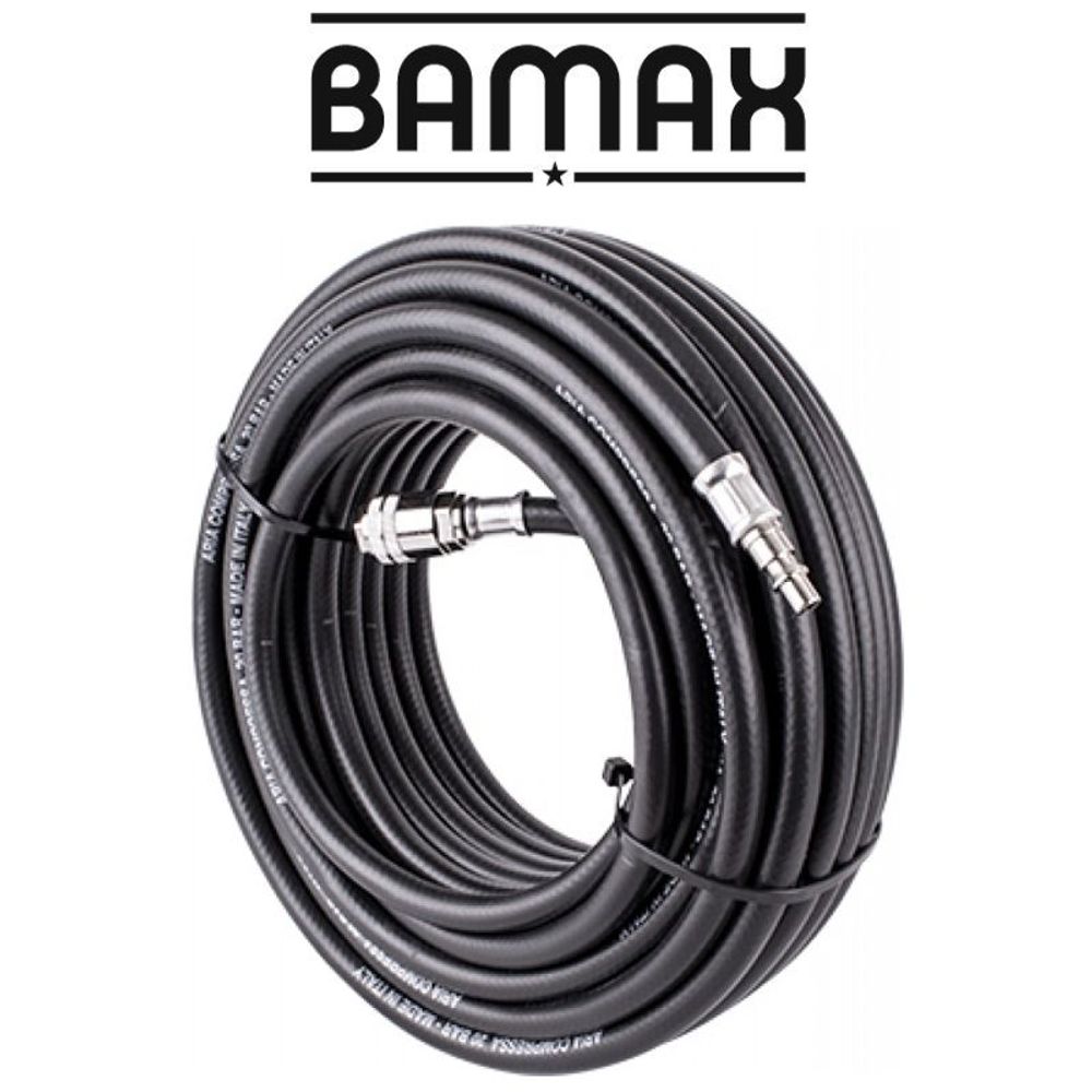 Rubber Air Hose 8mmx20m W.quick Coupler Bx15813r20