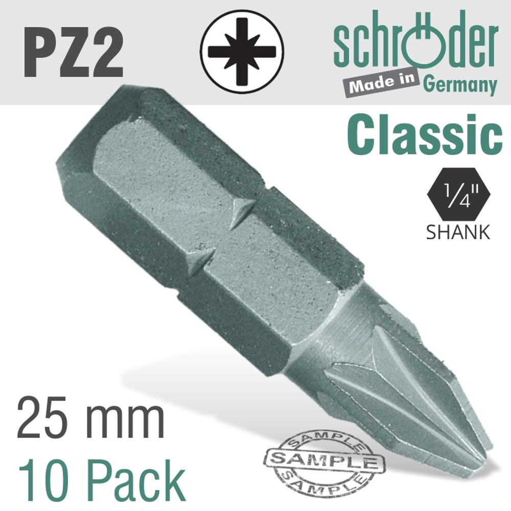Pozi.no.2x25mm Classic Bit 10c