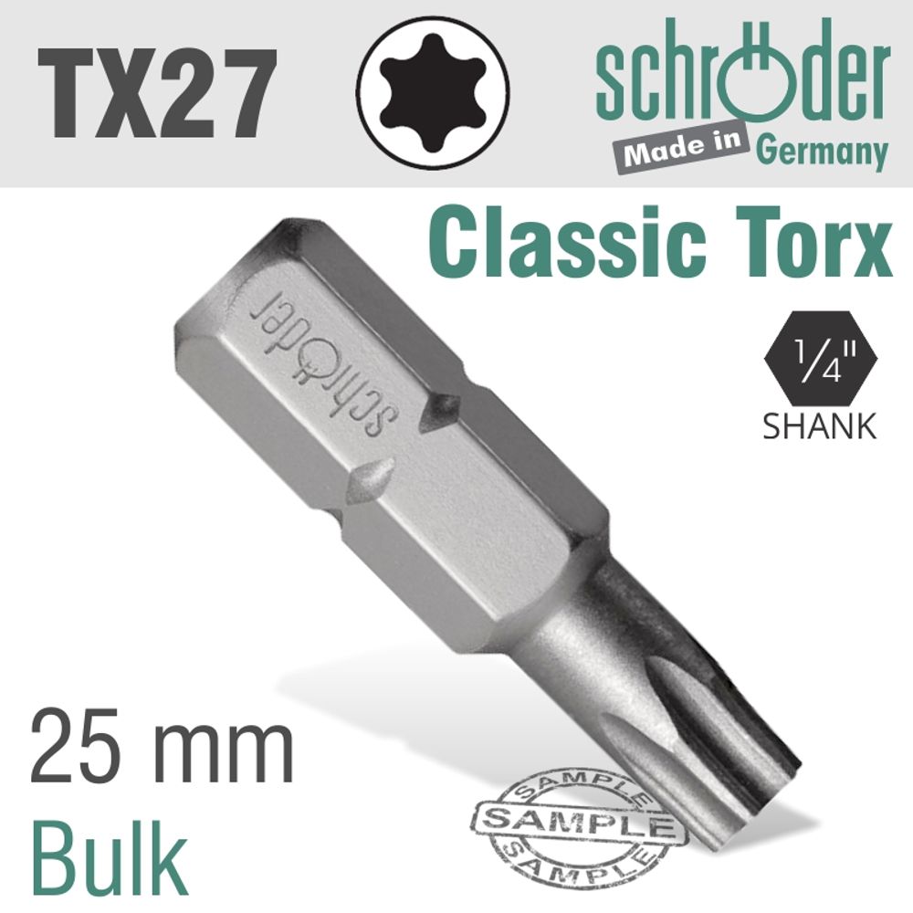 Torx Tx 27 Classic Bit 25mm