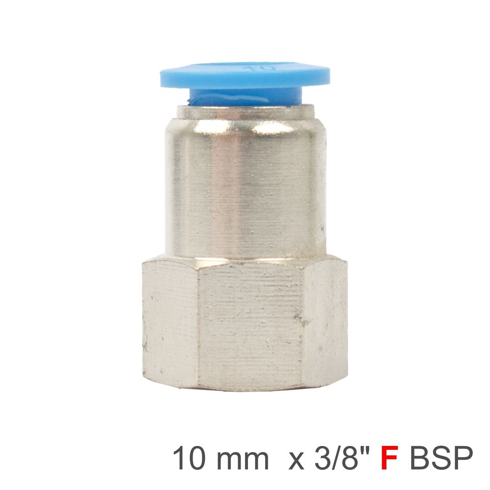 Pu Hose Fitting Straight Stud 10mm-3/8 F
