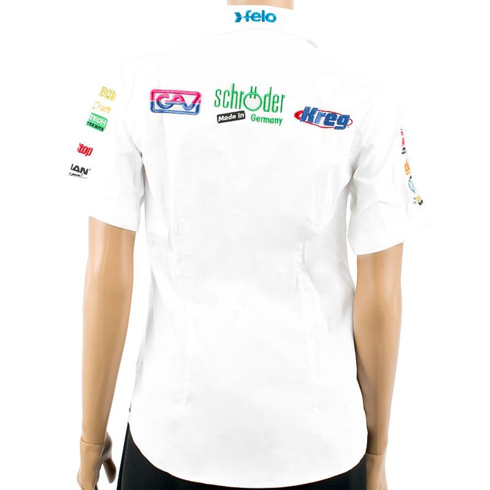 Ladies Blouse - White 3/4 - Large