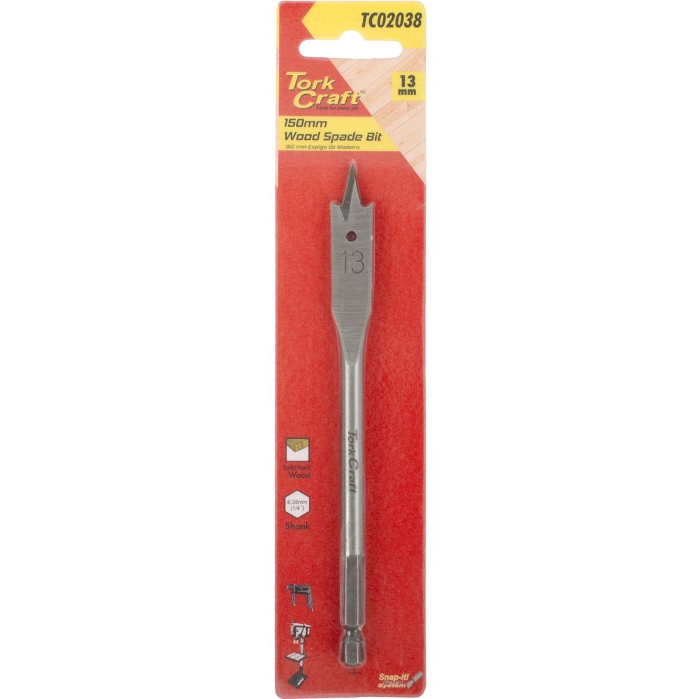 Spade Bit 13mm 150mm