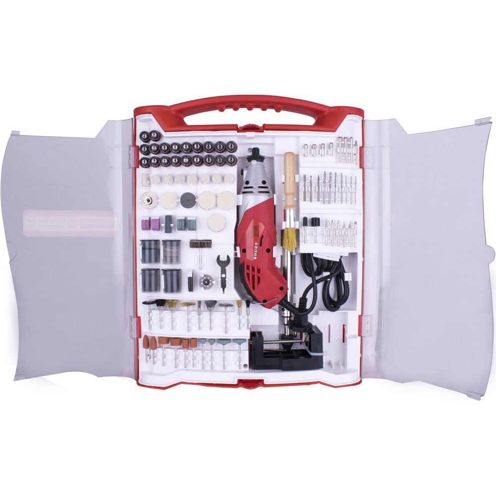 Rotary Tool 170w Accessory Set 245pc With Stand And Flex Shaft