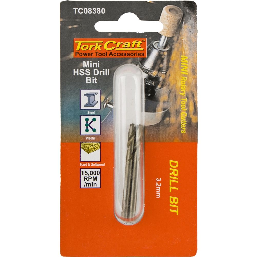 Mini Hss Drill Bit 3.2mm 2pc