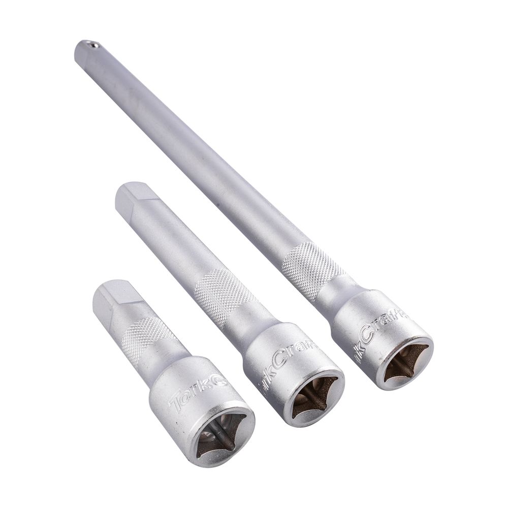 Extention Bar 3pc Set 1/2� 75/125/250mm Socket